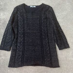 House of Harlow Mohair Lurex Cableknit Sweater